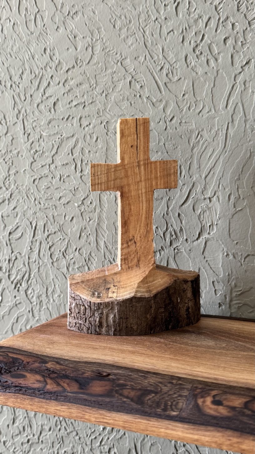Handcrafted wooden cross